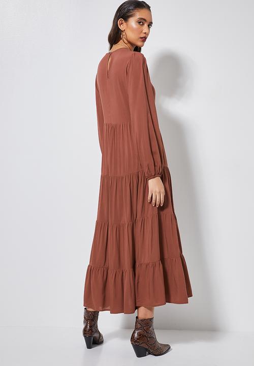 Superbalist - Tiered dress - tobacco