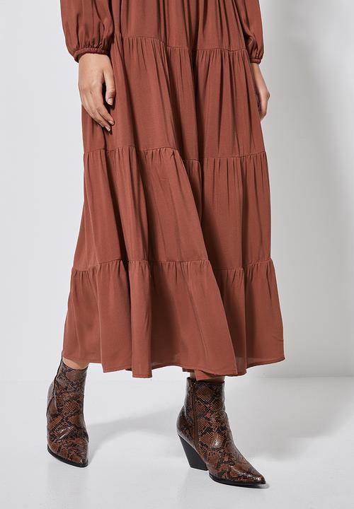 Superbalist - Tiered dress - tobacco