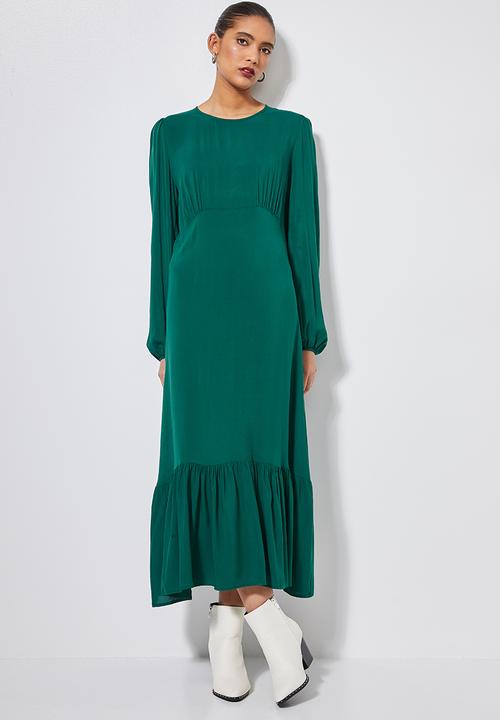 Superbalist - Fit & flare woven dress - emerald