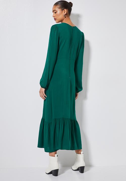 Superbalist - Fit & flare woven dress - emerald