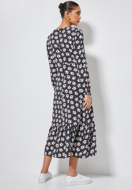 Superbalist - Fit & flare woven dress - white & black 