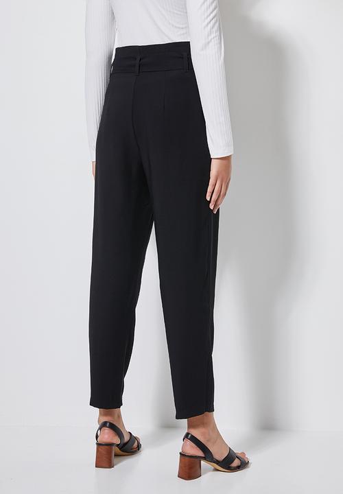 Superbalist - Premium paperbag trousers -  black