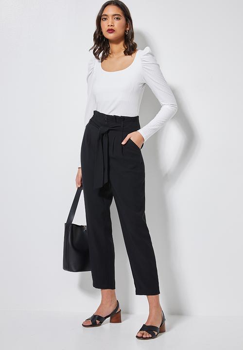 Superbalist - Puff sleeve rib top - milk