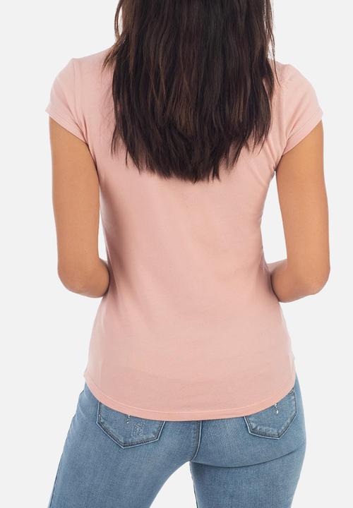 SISSY BOY - Round neck basic logo tee - pink