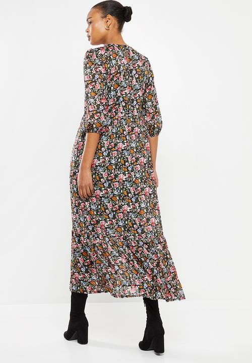 edit - Lurex tiered maxi dress - multi