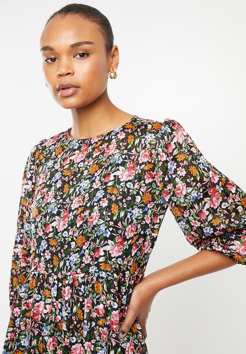 edit - Lurex tiered maxi dress - multi