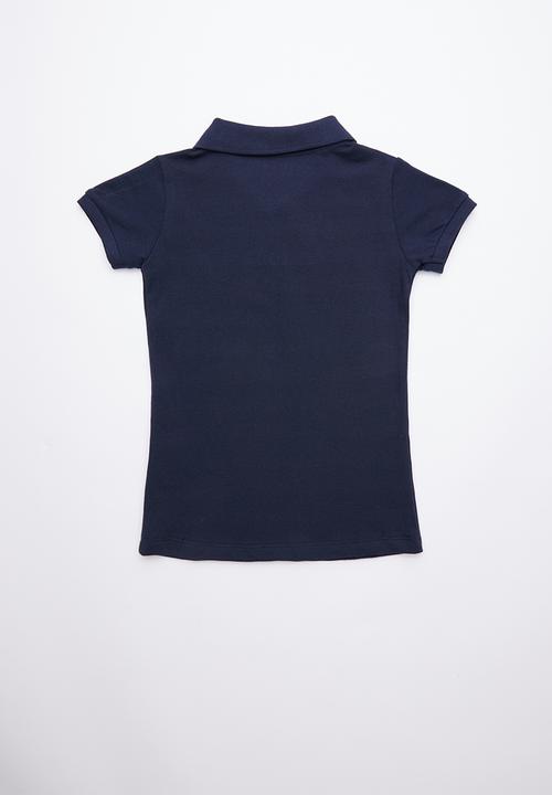 GUESS - Short sleeve guess core embroidery golfer - navy 