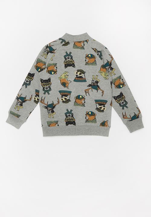 Name It - Kids boys allover print top - grey