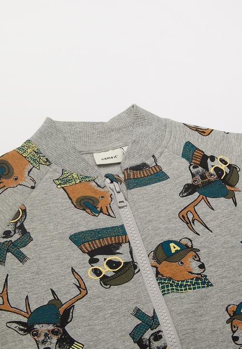 Name It - Kids boys allover print top - grey