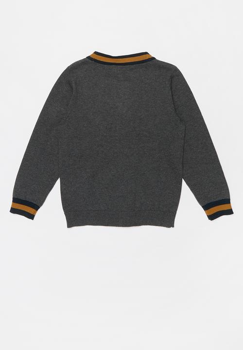 Name It - Kids boys long sleeve knit cardigan - grey