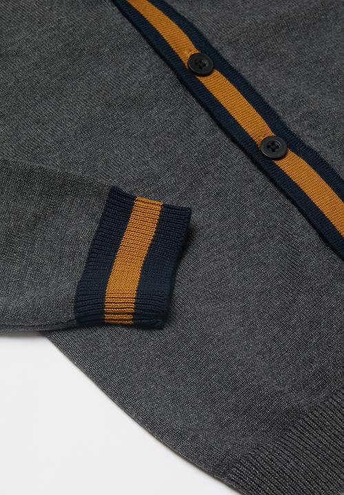 Name It - Kids boys long sleeve knit cardigan - grey