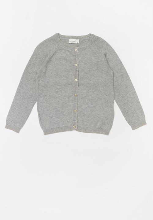 girls long grey cardigan