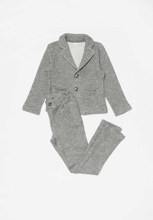 Name It - Kids boys sam sweat pants -  grey melange