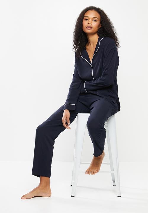Superbalist - Sleep shirt & pants set - navy