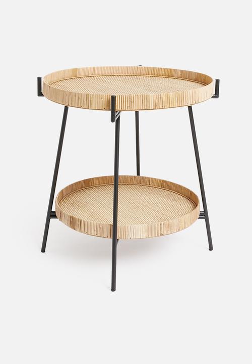 Sixth Floor - Rattan side table - neutral 