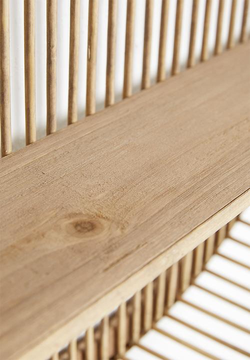 Sixth Floor - Bamboo round wall shelf - neutral