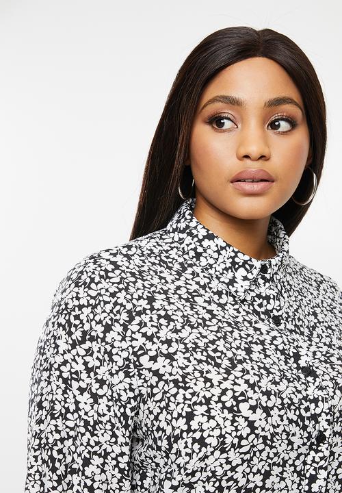 Glamorous - Plus mini dalmation tunic - black & white