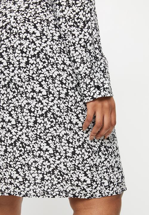 Glamorous - Plus mini dalmation tunic - black & white