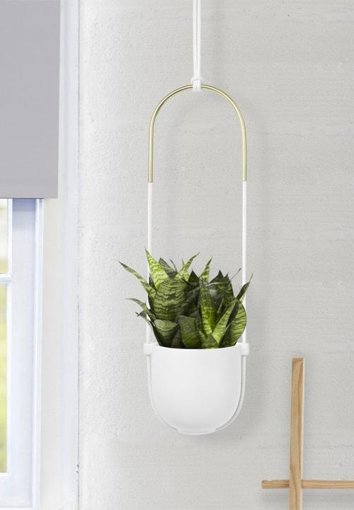 Umbra - Bolo planter - white