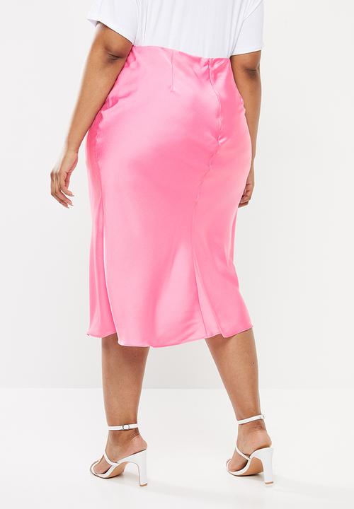 Glamorous - Plus pencil skirt - hot pink
