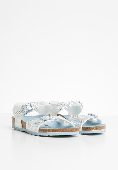 Birkenstock - Rio hologram - silver & blue 