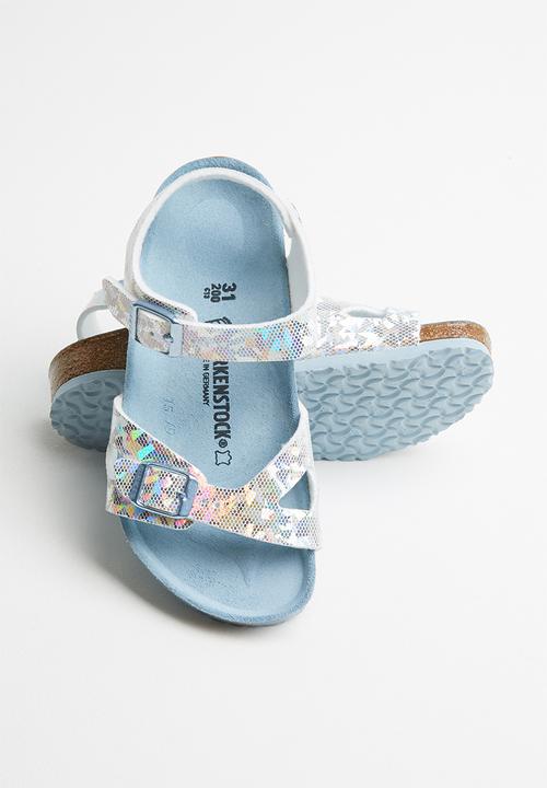 Birkenstock - Rio hologram - silver & blue 