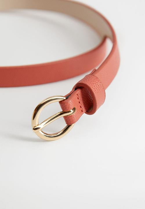 MANGO - Belt bubbles - coral