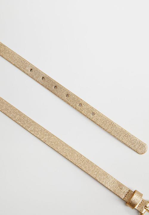 MANGO - Belt bubbles - gold