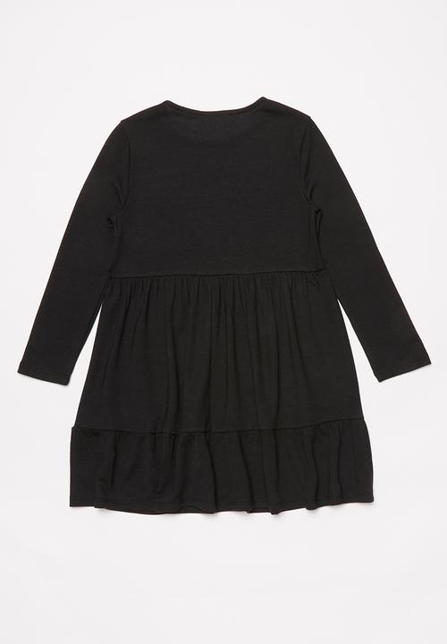 Superbalist - Tiered dress - black