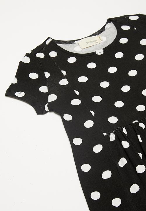 Superbalist Kids - Cutline detail dress - black & white