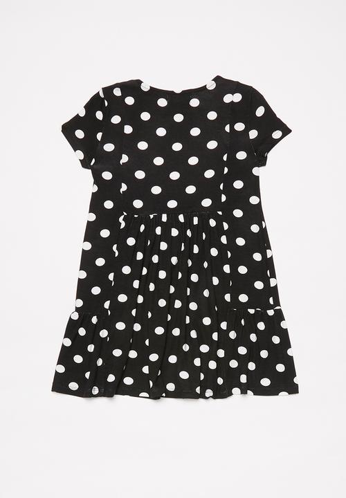 Superbalist Kids - Cutline detail dress - black & white