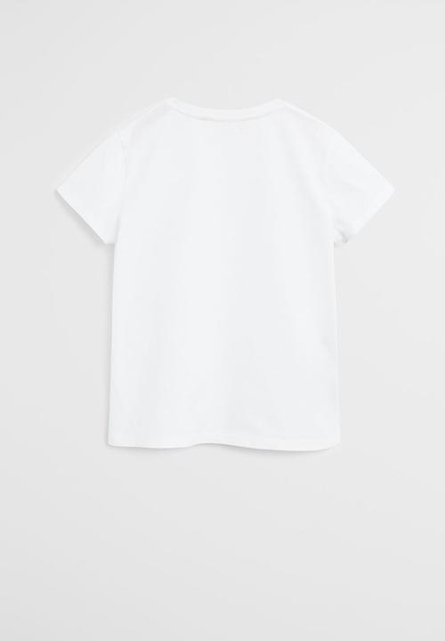 MANGO - T-shirt basica - white
