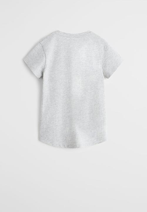 MANGO - T-shirt basica - grey