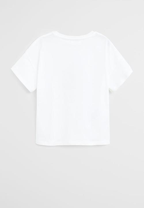 MANGO - T-shirt birds - white