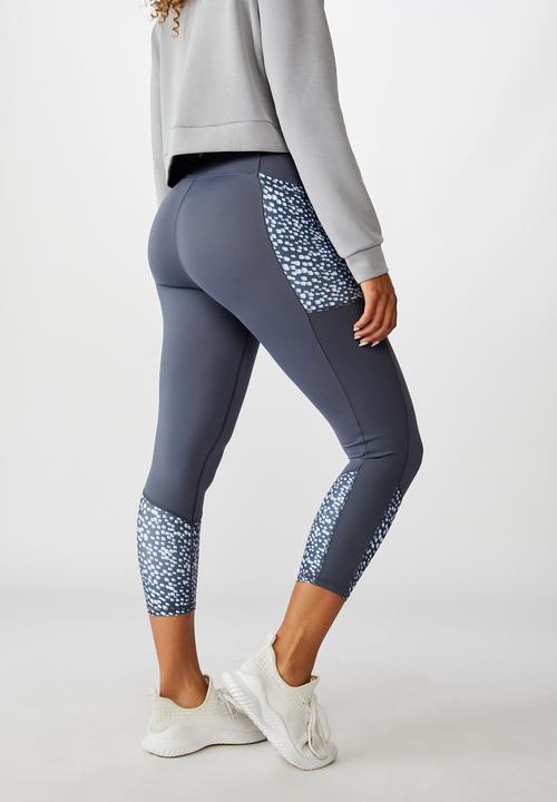 Cotton On - Rib hybrid 7/8 tight - storm blue spotimal