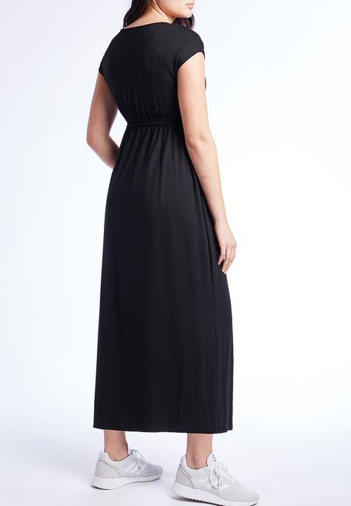 Cherry Melon - Round neck maxi dress - black