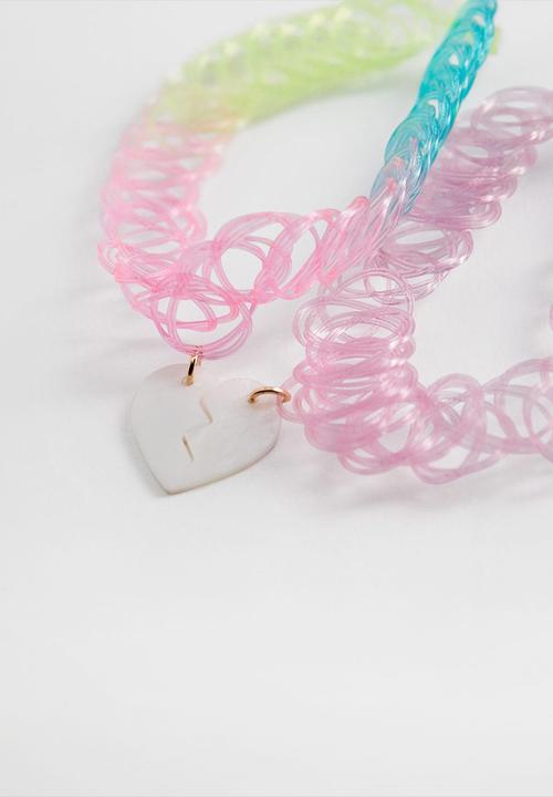 MANGO - Necklace B.F.F's - rose