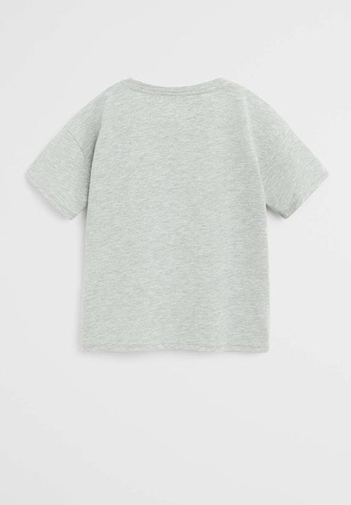 MANGO - T-shirt love - grey
