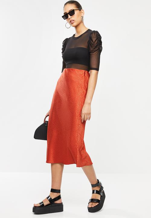 Blake - Mesh ballet sleeve top - black