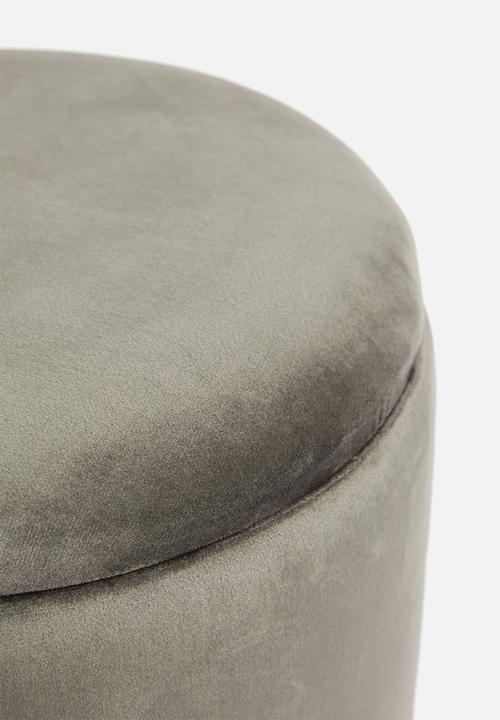 H&S - Rhiannon storage ottoman set of 2 - dark grey