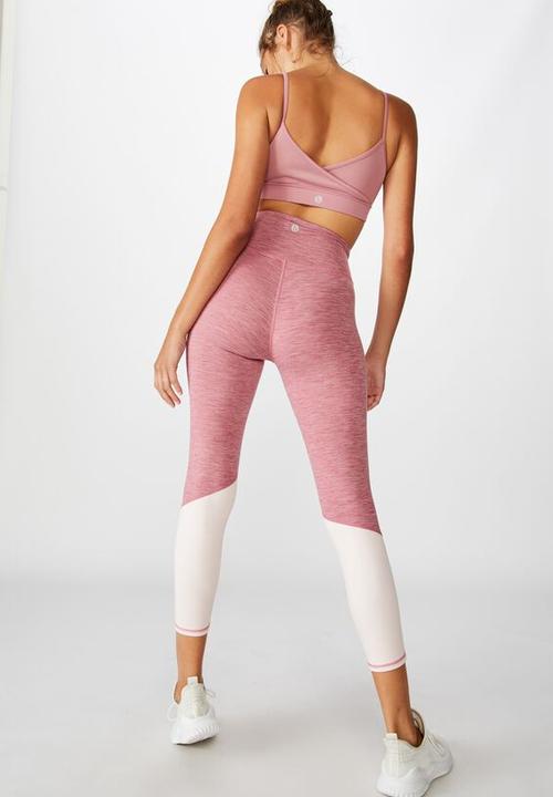 Cotton On - So soft marle 7/8 tight - washed rose marle splice