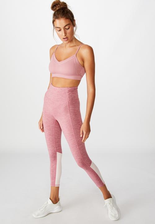 Cotton On - So soft marle 7/8 tight - washed rose marle splice
