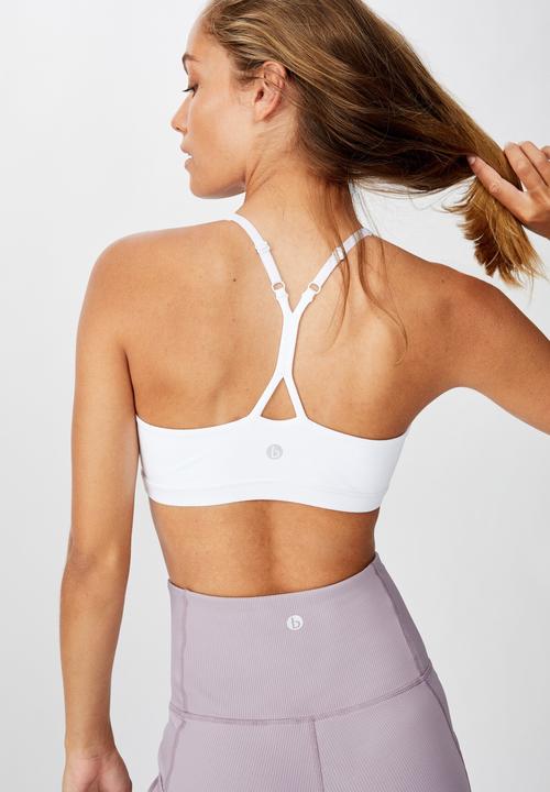 Cotton On - So soft racer crop - white