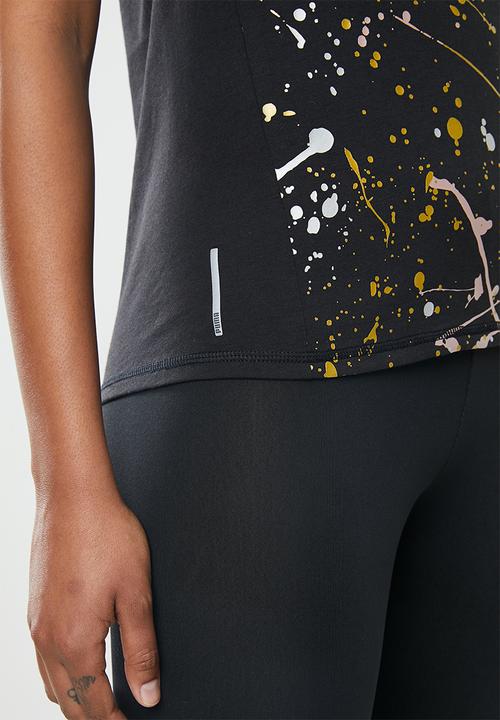 PUMA - Metal splash deep v tee - black