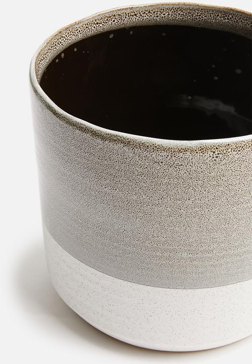H&S - Sandy planter - grey & white