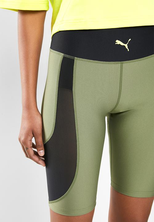PUMA - Evide highwaist short tight - black & green