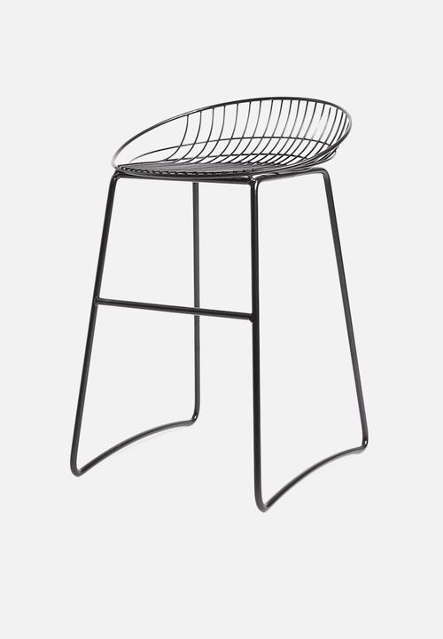 H&S - Grid kitchen stool - black
