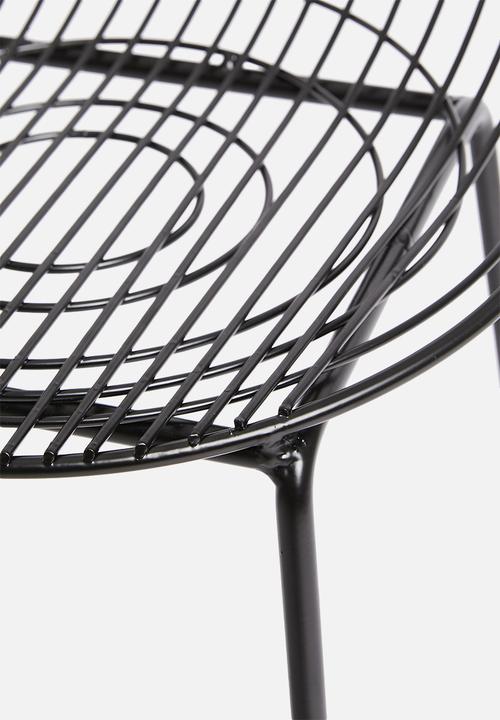H&S - Grid kitchen stool - black