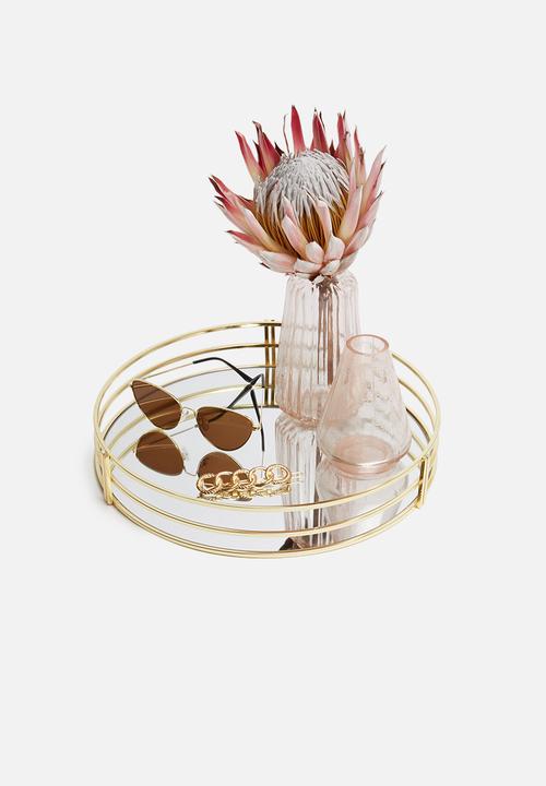 Excellent Houseware - Vera mirror tray - gold