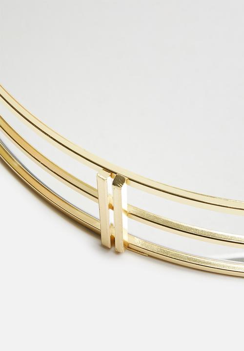 Excellent Houseware - Vera mirror tray - gold